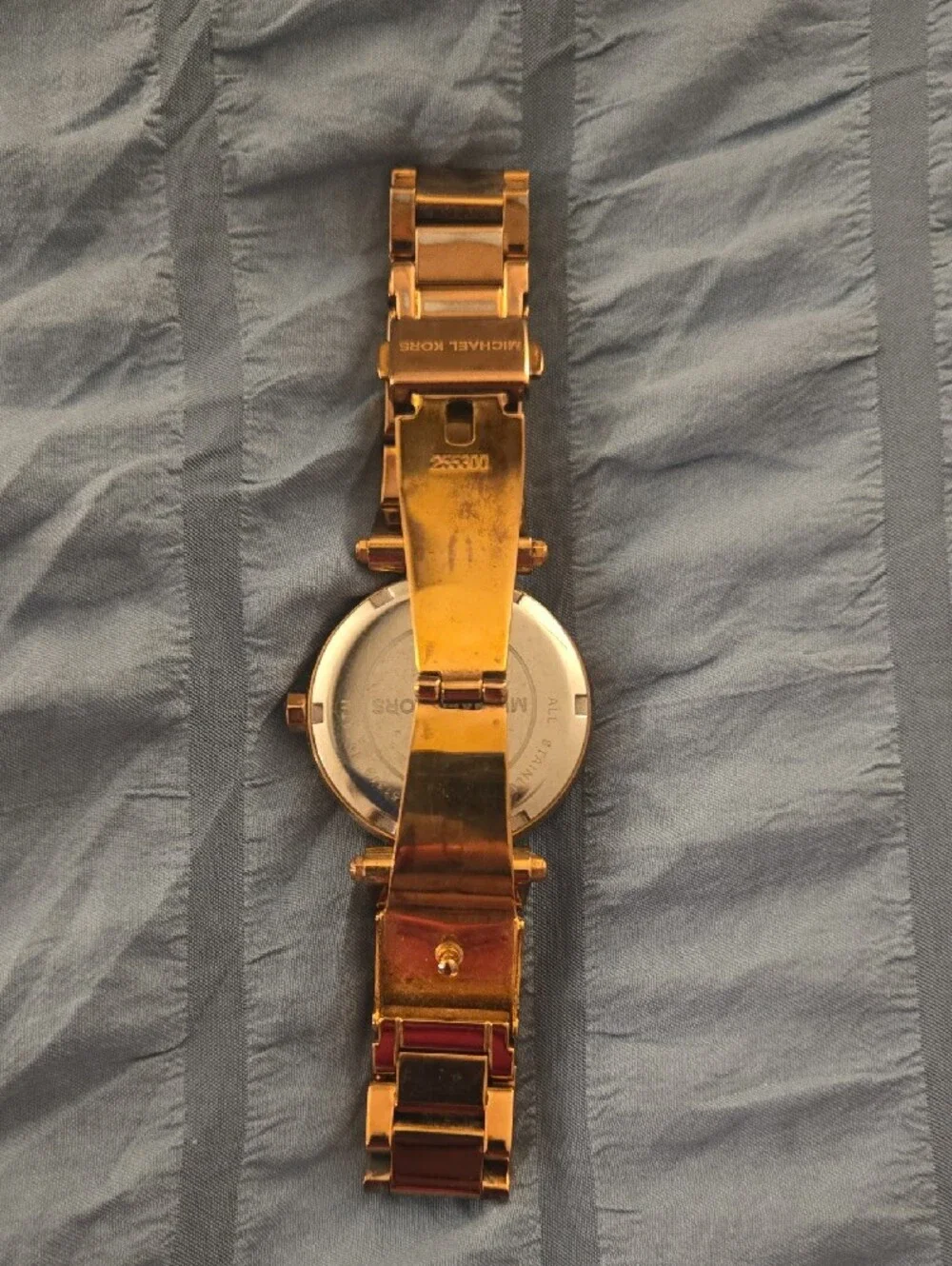 Michael Kors Women's Rose Gold-Tone Crystal-Trim Chronograph Watch
